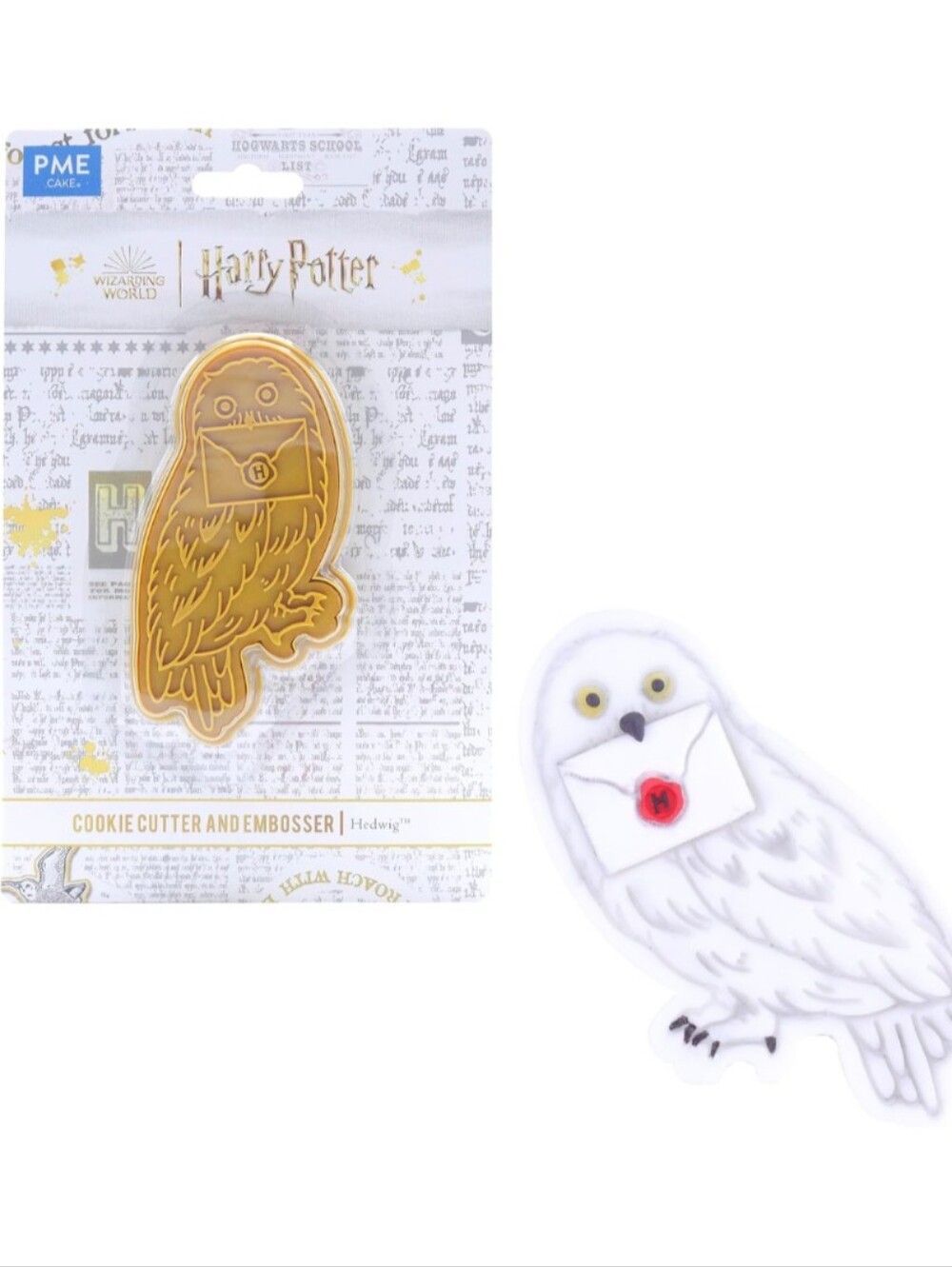 PME Hedwig Owl Cookie Cutter and Embosser Gold